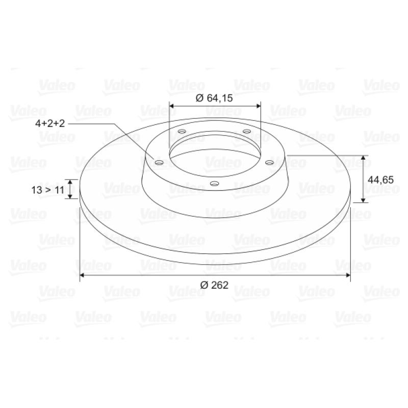 Jeu de 2 disques de frein avant VALEO 186620 - Visuel 1