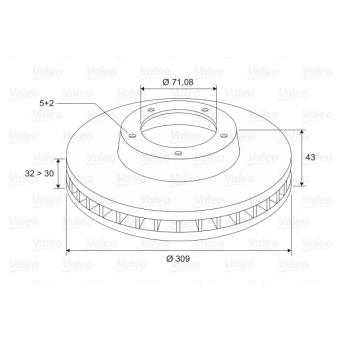 Jeu de 2 disques de frein avant VALEO OEM 4249H0 Jeu de 2 disques de frein avant VALEO OEM 4249H0