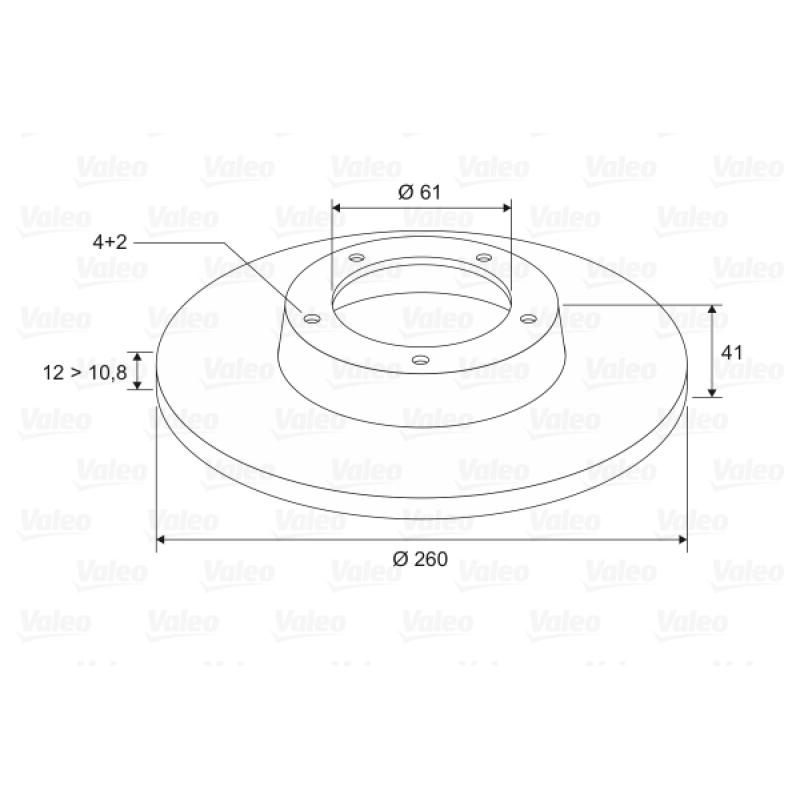 Jeu de 2 disques de frein avant VALEO 186802 - Visuel 1