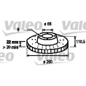 Jeu de 2 disques de frein avant VALEO OEM 42470842