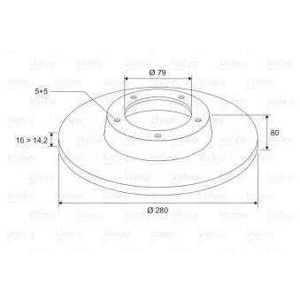 Jeu de 2 disques de frein arrière VALEO OEM 51740248