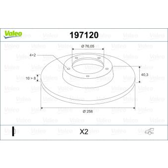 Jeu de 2 disques de frein arrière VALEO OEM 5841129300 Jeu de 2 disques de frein arrière VALEO OEM 5841129300