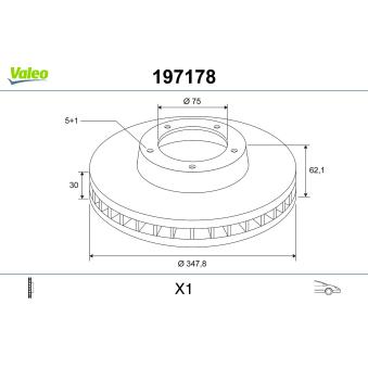 Jeu de 2 disques de frein avant VALEO OEM 6793244