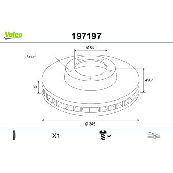 Jeu de 2 disques de frein avant VALEO OEM 1K0615301M