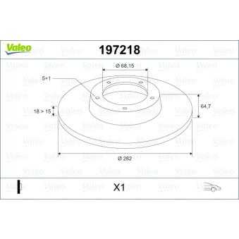 Jeu de 2 disques de frein avant VALEO OEM 701615301B Jeu de 2 disques de frein avant VALEO OEM 701615301B