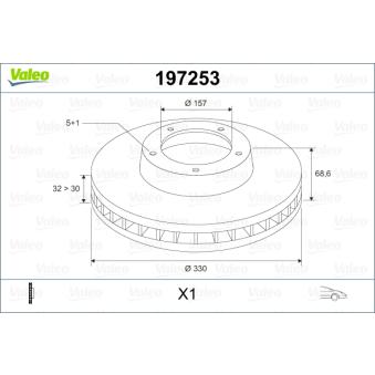 Disque de frein avant droit VALEO OEM 95535140141
