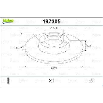 Jeu de 2 disques de frein arrière VALEO OEM 7701207898