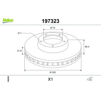 Jeu de 2 disques de frein arrière VALEO OEM 34216855157
