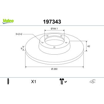 Jeu de 2 disques de frein arrière VALEO OEM 42510SMGE20