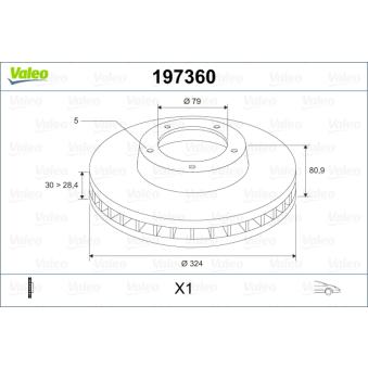 Jeu de 2 disques de frein avant VALEO OEM 34116864049