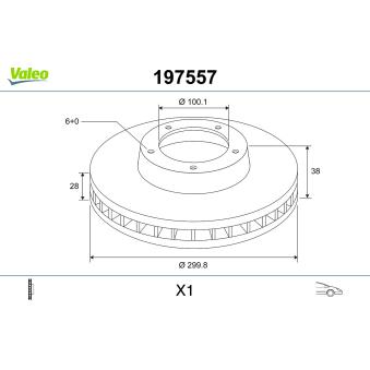 Jeu de 2 disques de frein avant VALEO OEM 40206VE800