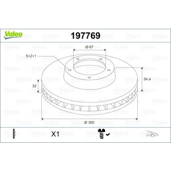 Jeu de 2 disques de frein avant VALEO OEM 1664211012