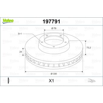 Jeu de 2 disques de frein avant VALEO OEM 6792221