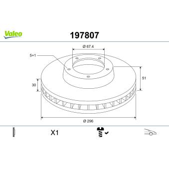 Jeu de 2 disques de frein avant VALEO OEM 569421