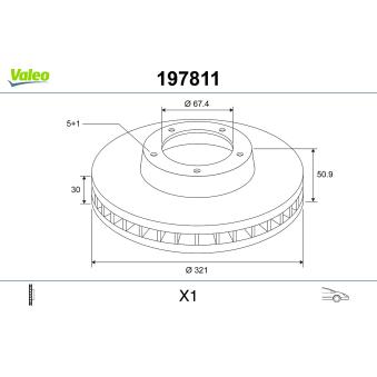 Jeu de 2 disques de frein avant VALEO OEM 569422