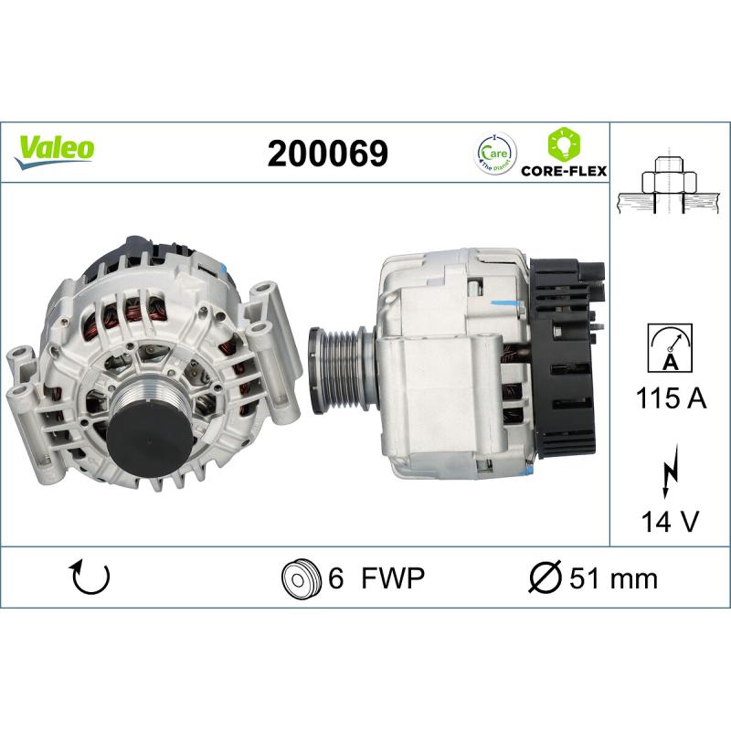 Alternateur VALEO 200069 - Visuel 1