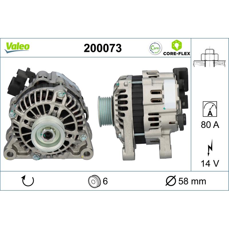 Alternateur VALEO 200073 - Visuel 1