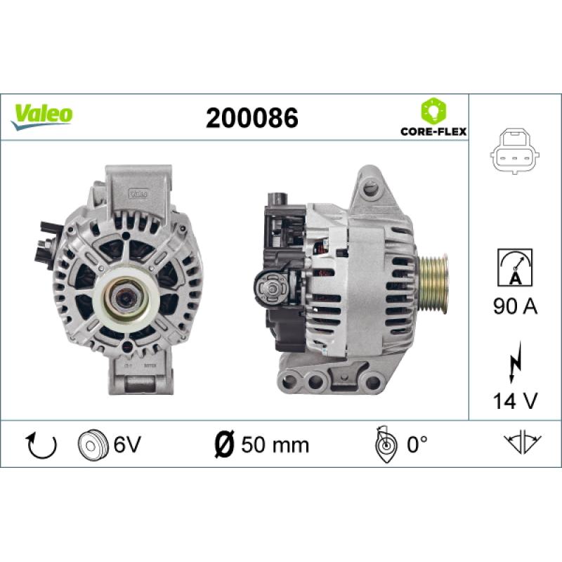 Alternateur VALEO 200086 - Visuel 1
