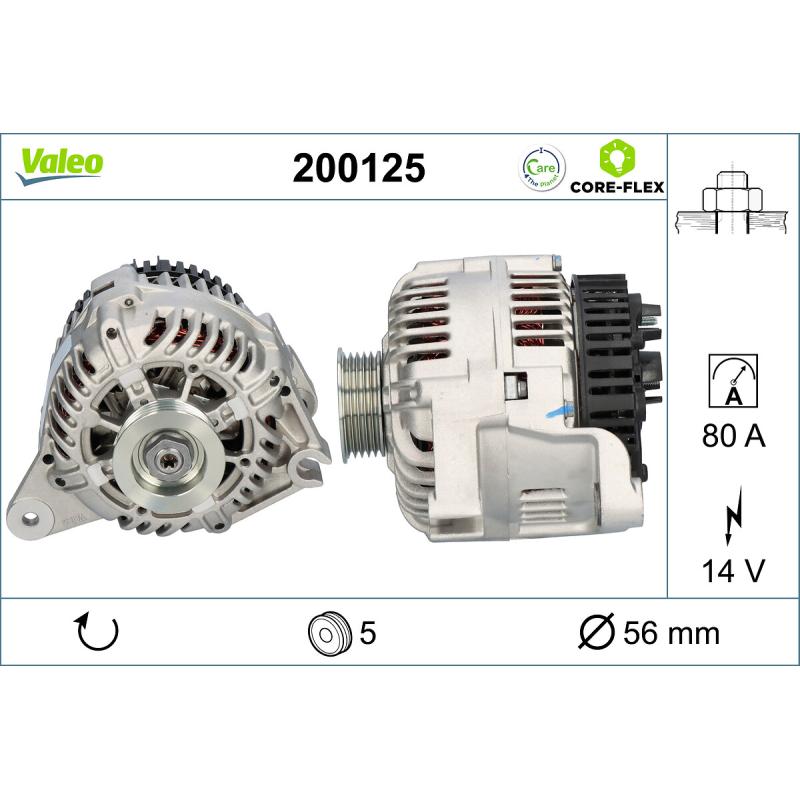 Alternateur VALEO 200125 - Visuel 1