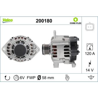 Alternateur VALEO OEM 8200128426 Alternateur VALEO OEM 8200128426