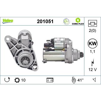 Démarreur VALEO OEM 02T911024N