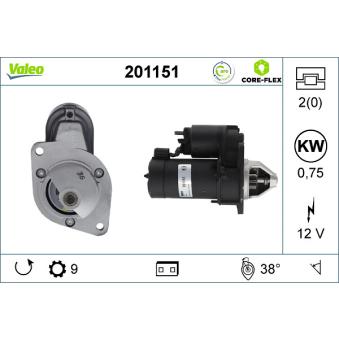 Démarreur VALEO OEM 95818773