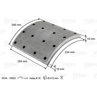 Kit de garnitures de frein, frein à tambour VALEO OEM 1535250