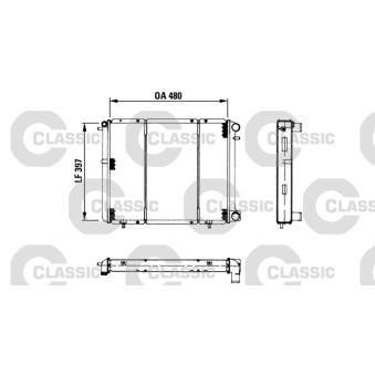 Radiateur, refroidissement du moteur VALEO [230180]