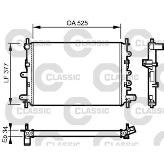Radiateur, refroidissement du moteur VALEO OEM 6912237