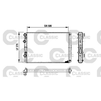 Radiateur, refroidissement du moteur VALEO OEM 6N0121253L