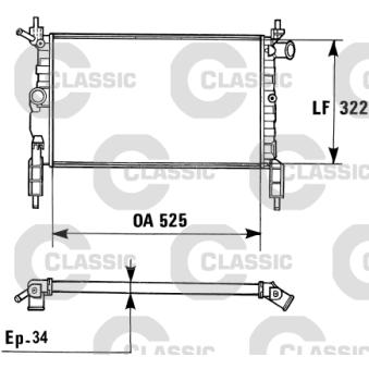 Radiateur, refroidissement du moteur VALEO OEM 1300154