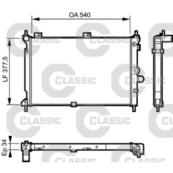 Radiateur, refroidissement du moteur VALEO OEM 1300103