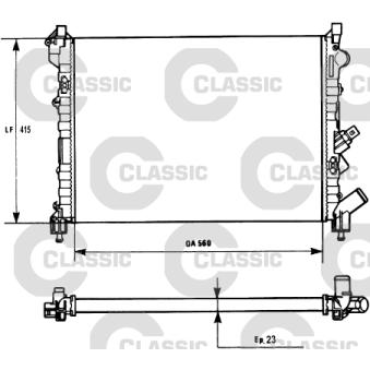 Radiateur, refroidissement du moteur VALEO OEM 7701038237