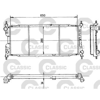 Radiateur, refroidissement du moteur VALEO OEM 1300151