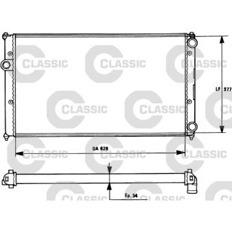 Radiateur, refroidissement du moteur VALEO OEM 6K0121253M
