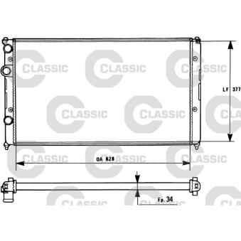 Radiateur, refroidissement du moteur VALEO OEM 1H0121253CB