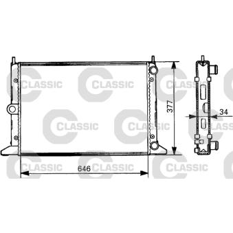 Radiateur, refroidissement du moteur VALEO 231386