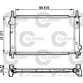 Radiateur, refroidissement du moteur VALEO OEM 7358425
