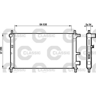 Radiateur, refroidissement du moteur VALEO OEM 1098809