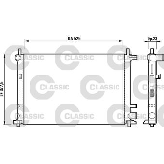 Radiateur, refroidissement du moteur VALEO OEM 1001859