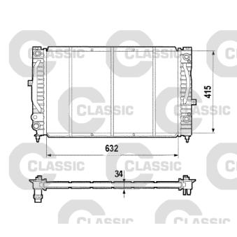 Radiateur, refroidissement du moteur VALEO OEM 8D0121251BE