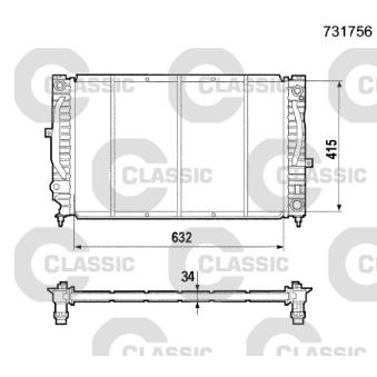 Radiateur, refroidissement du moteur VALEO OEM 4B0121251K Radiateur, refroidissement du moteur VALEO OEM 4B0121251K