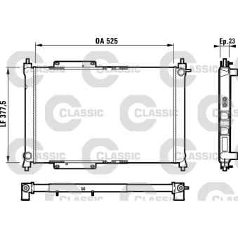 Radiateur, refroidissement du moteur VALEO OEM PCC104670