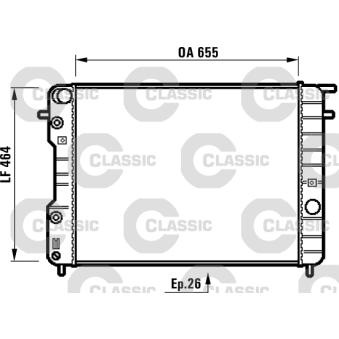 Radiateur, refroidissement du moteur VALEO 231840