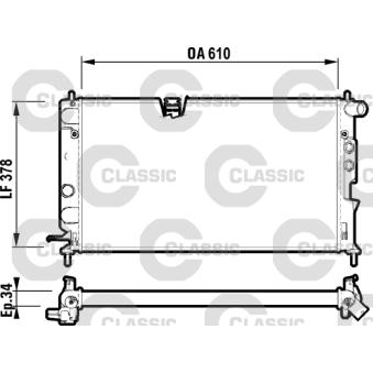 Radiateur, refroidissement du moteur VALEO OEM 1300185