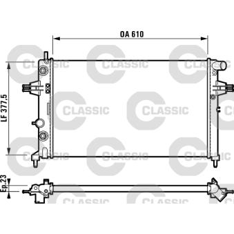 Radiateur, refroidissement du moteur VALEO OEM 9119482