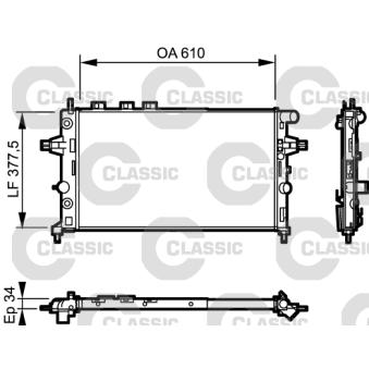 Radiateur, refroidissement du moteur VALEO OEM 9192578