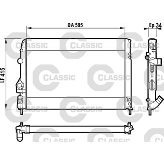 Radiateur, refroidissement du moteur VALEO OEM 7700429769