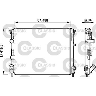 Radiateur, refroidissement du moteur VALEO 232721