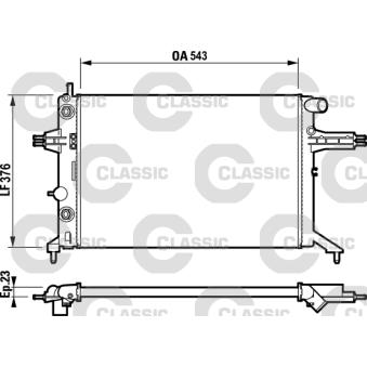 Radiateur, refroidissement du moteur VALEO OEM 95520913